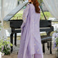 03-Piece Embroidered Lawn Suit With Organza Dupatta | Ready To Wear