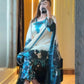 Ivory Teal Shamoze Silk Suit | RTW