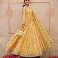 Yellow Shamooz Silk Ready to Wear Addawork Festive Maxi Suit