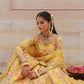 Yellow Shamooz Silk Ready to Wear Addawork Festive Maxi Suit