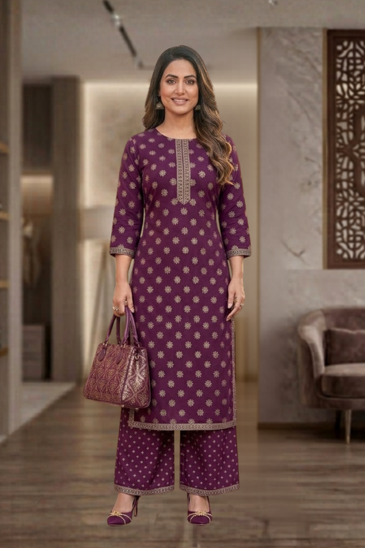 Premium Collection Plazzo Rayon 2PCS  Suit For Women| Ready To Wear
