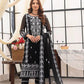 Black Chiffon Heavy Embroidered Spangle Work Suit | Ready TO Wear