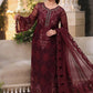 03 piece Embroidered Chiffon Suit - Ready To Wear