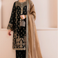 Chandni Velvet Suit Ready To Wear With Organza Embroidered Dupatta