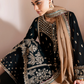 Chandni Velvet Suit Ready To Wear With Organza Embroidered Dupatta
