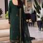 Emerald Mist Sequins Chiffon 3-Piece Ready-to-Wear Suit