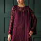 Graceful Maroon Chiffon 3-Piece Ready-to-Wear
