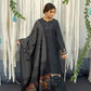 Elegant Charcoal Embroidered Lawn Suit with Digital Organza Dupatta |RTW